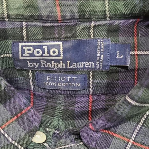 Ralph Lauren Polo plaid button down shirt size L - Picture 5 of 6